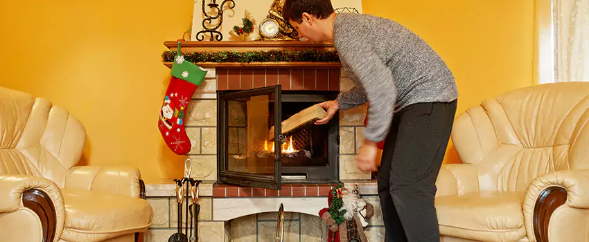 Rusted Metal Fireplace Restoration in Flagstaff, Arizona